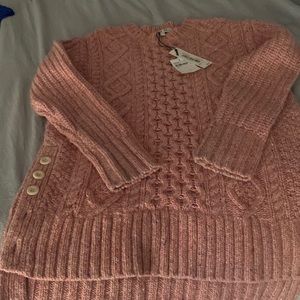 Alex Mill Button Side Aran Sweater